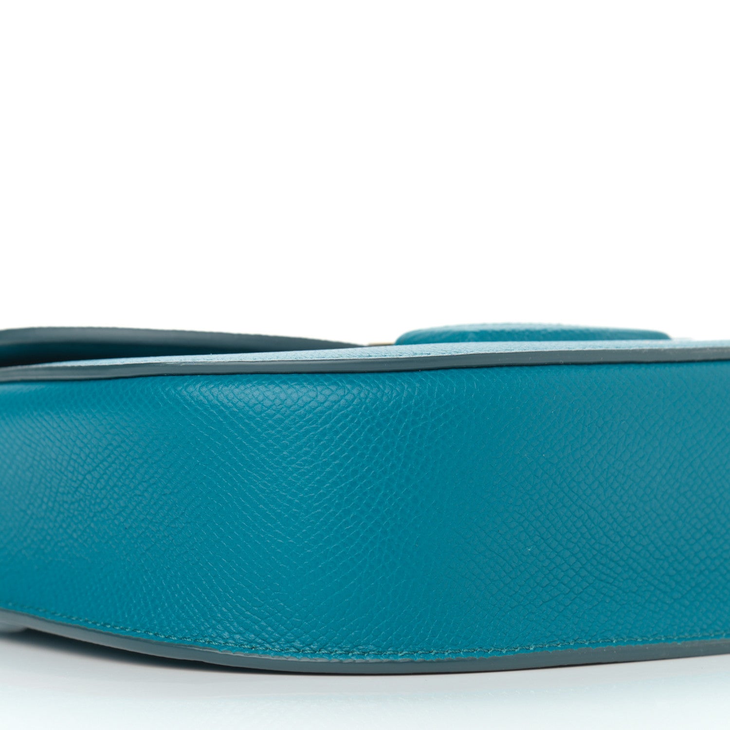 Celine Grained Calfskin Small Trotteur Teal Blue 9 of 11