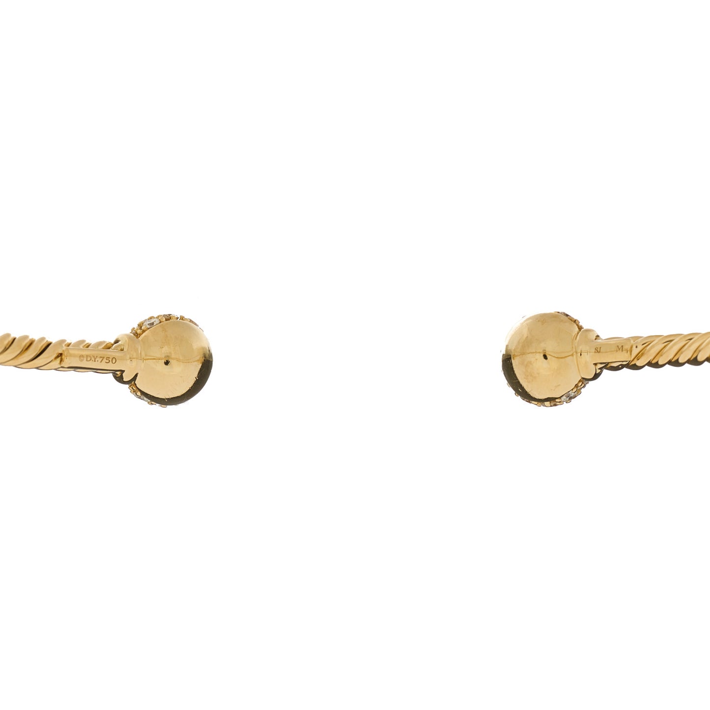 18K Yellow Gold Diamond 2.6mm Solari Cablespira Bracelet