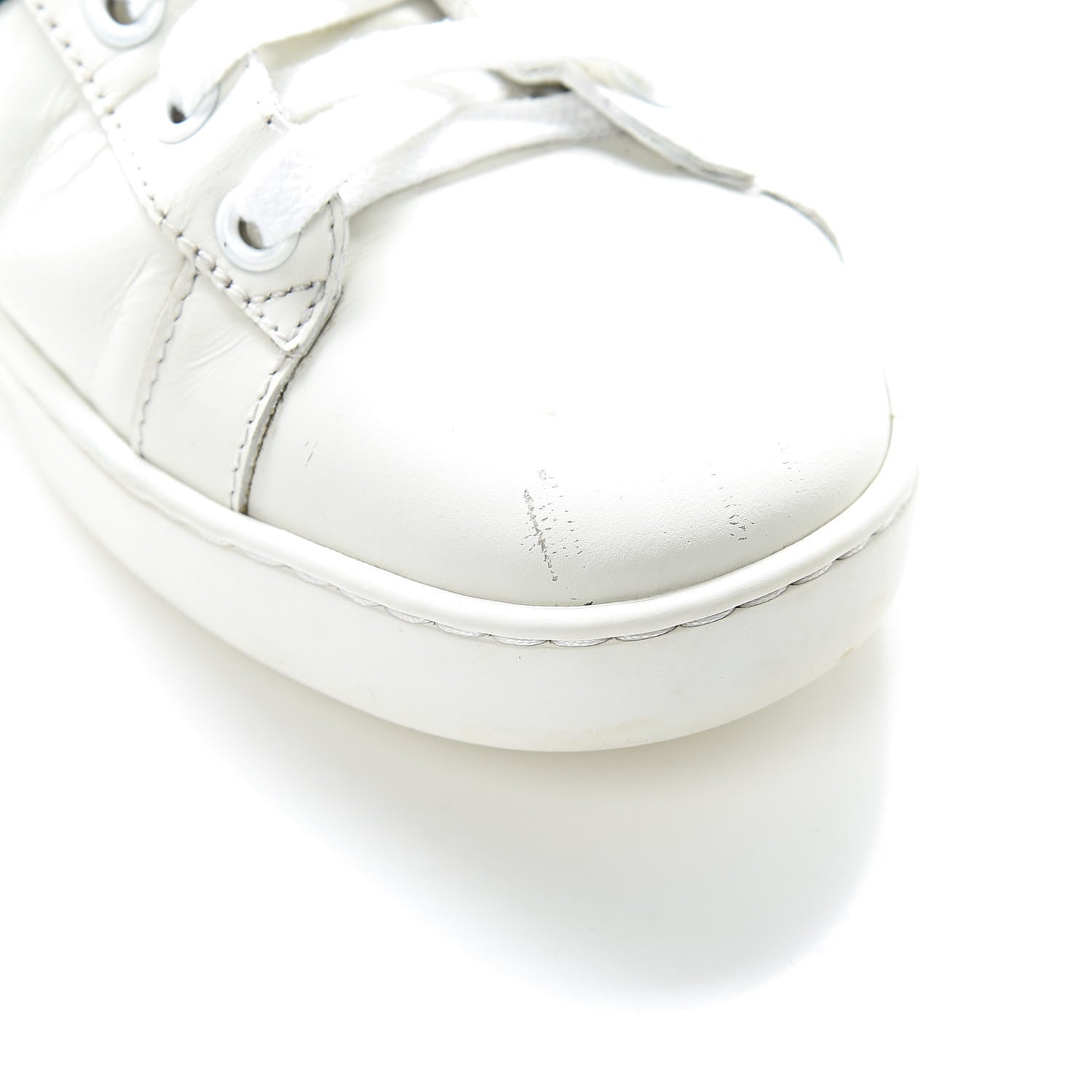 Gucci Calfskin Crocodile Web Womens Ace Sneakers 39 White Green 15 of 18