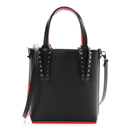 Christian Louboutin Calfskin Spikes Mini North South Cabata Tote Black 1 of 9