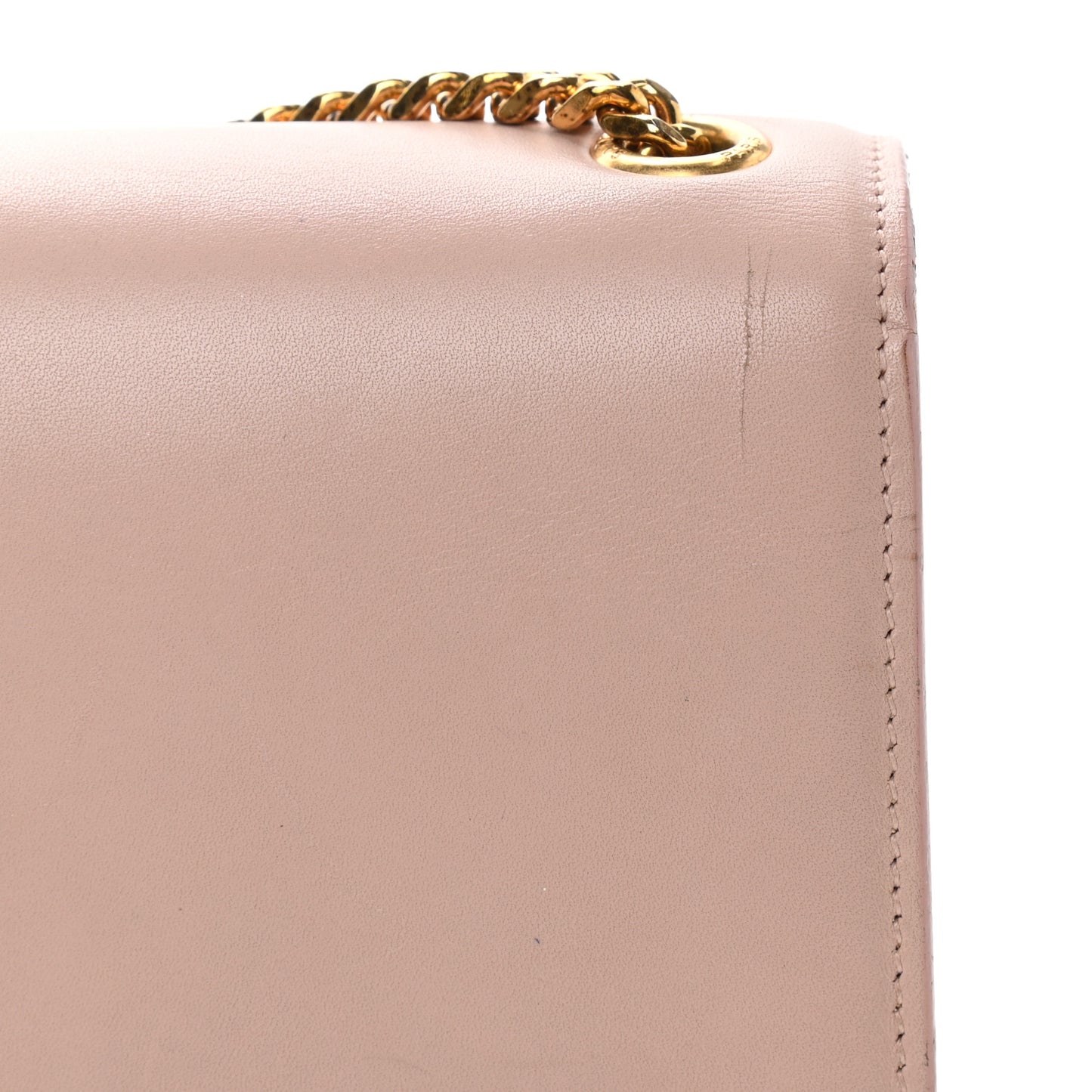 Smooth Calfskin Medium Classic Monogram Kate Tassel Satchel Pink
