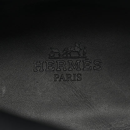 Hermes Glossed Calfskin Funk Ankle Boots 41 Black 7 of 10