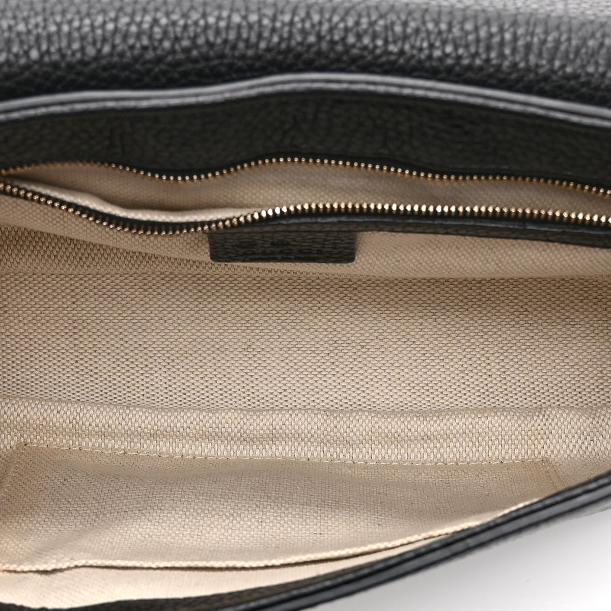 Pebbled Calfskin Medium Soho Flap Crossbody Black