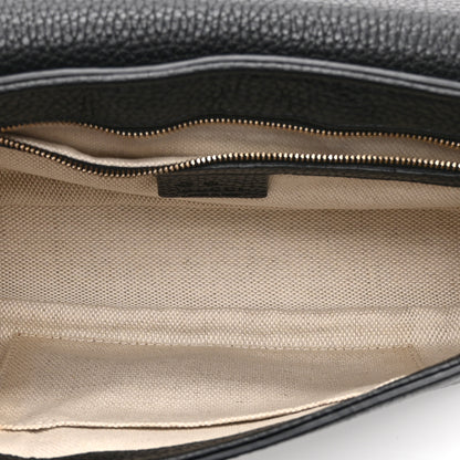 Gucci Pebbled Calfskin Medium Soho Flap Crossbody Black 5 of 10
