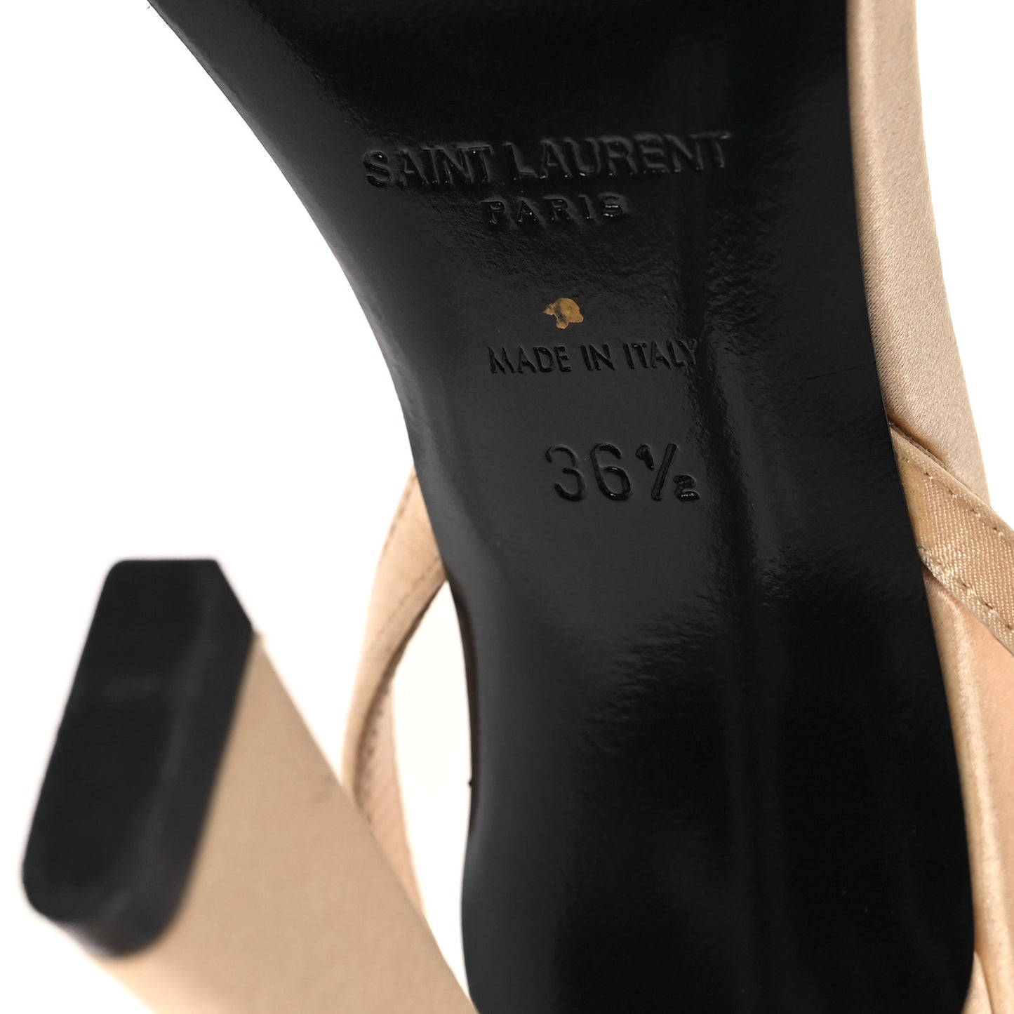 Crepe Satin Crystal New Nuit 110 Sandals 36.5 Soft Nude