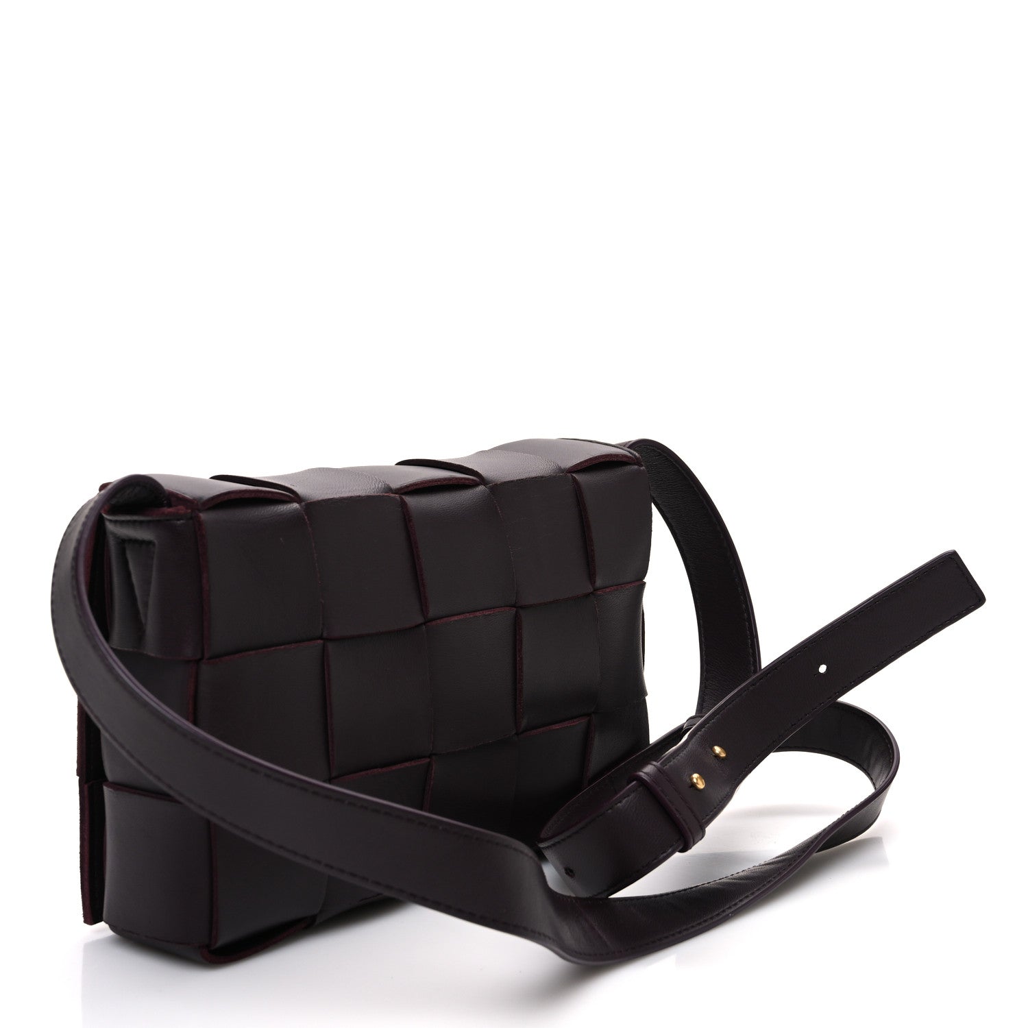 Bottega Veneta Lambskin Maxi Intreccio Small Cassette Crossbody Bag Grape 3 of 11