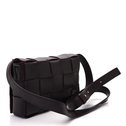 Bottega Veneta Lambskin Maxi Intreccio Small Cassette Crossbody Bag Grape 3 of 11