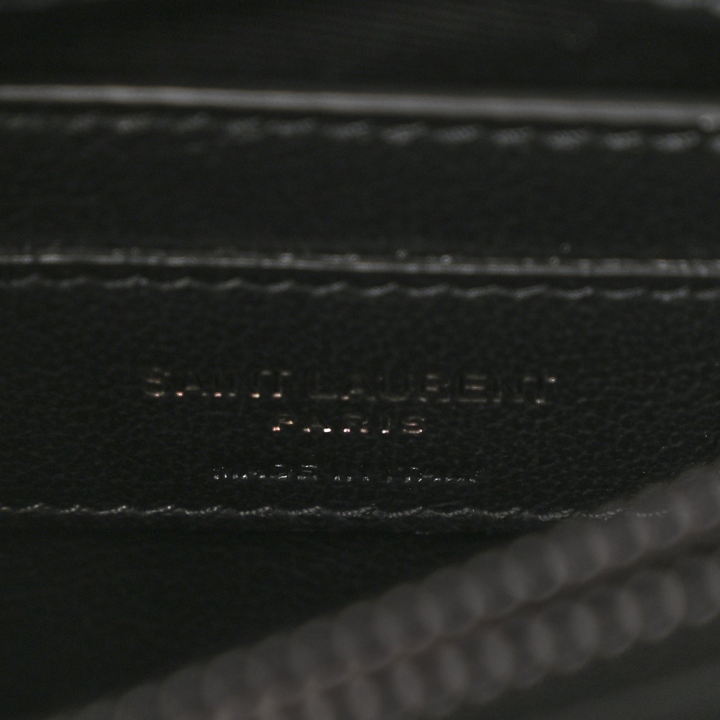 Calfskin Y Quilted Monogram Monochrome Small Loulou Chain Satchel Black
