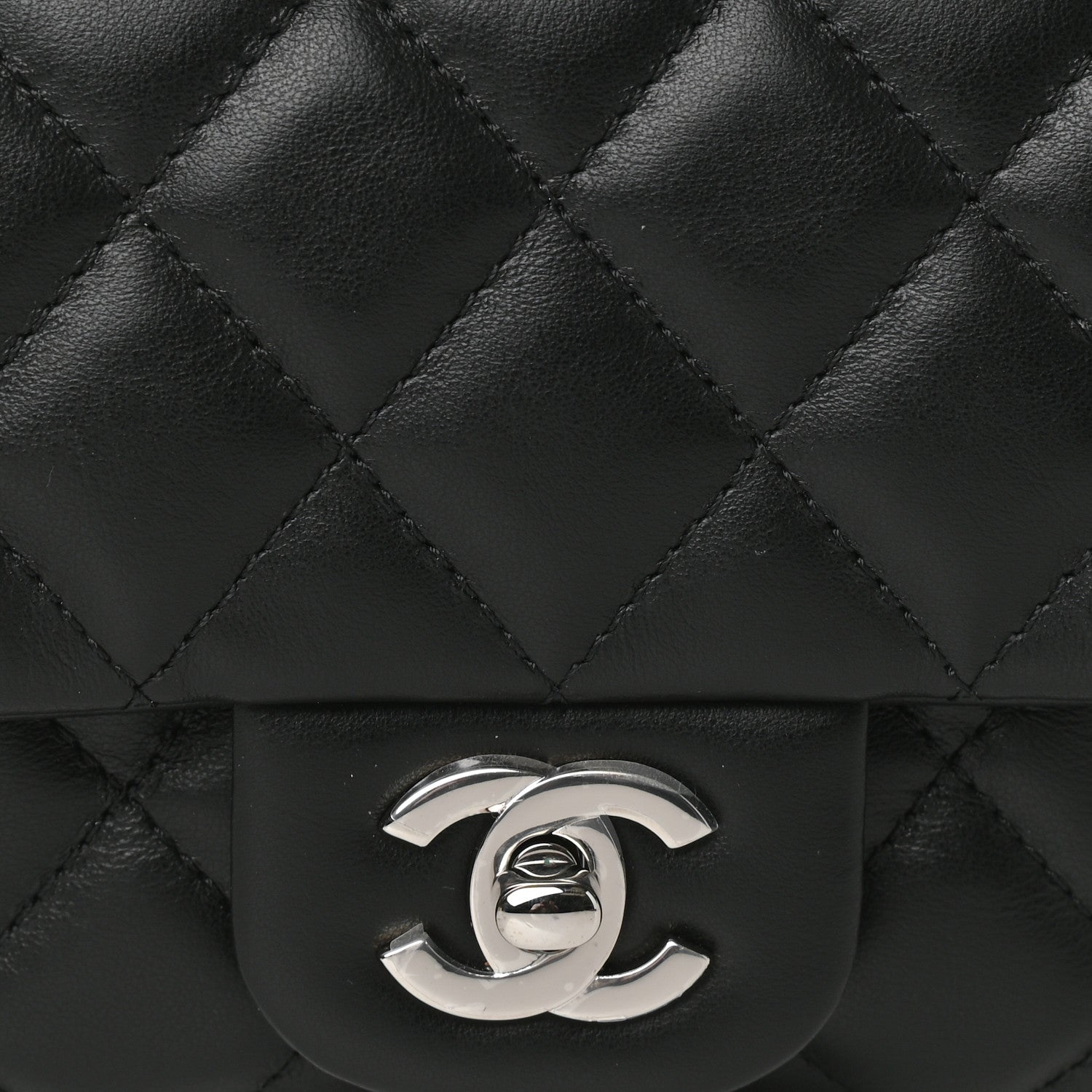 Chanel Calfskin Quilted CC Uniform Flap Belt Bag Black 9 of 11