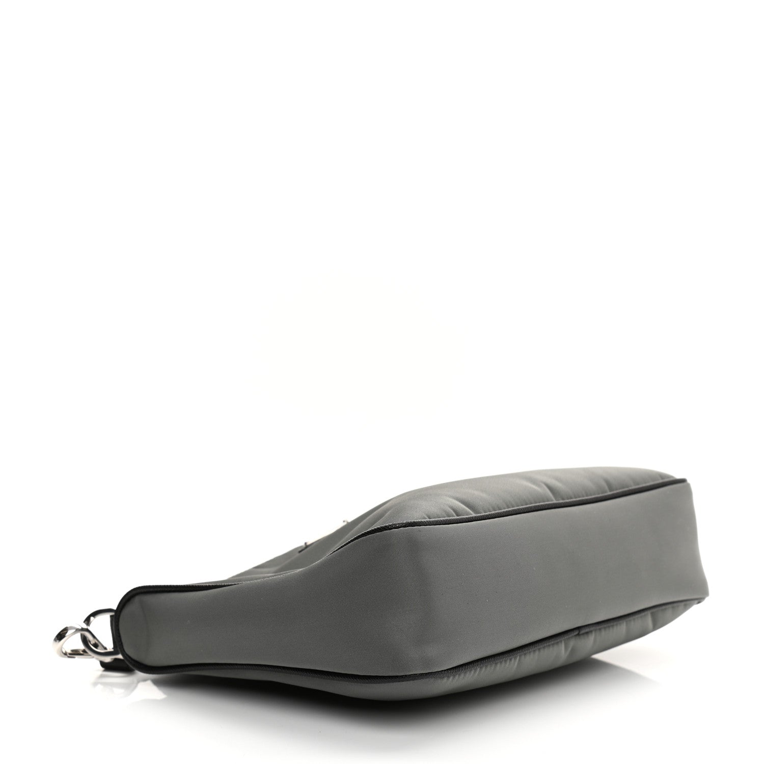 Prada Re-Nylon Saffiano Pocket Zippered Shoulder Bag Ardesia Black 4 of 10