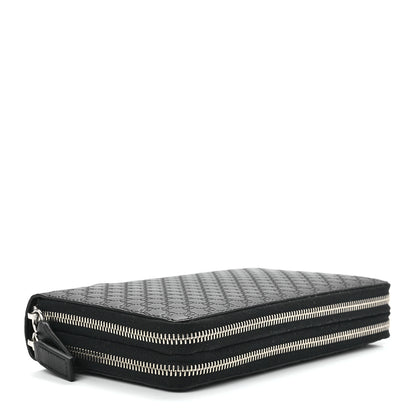 Gucci Soft Microguccissima Zip Around Top Handle Travel Wallet Carbon 4 of 13