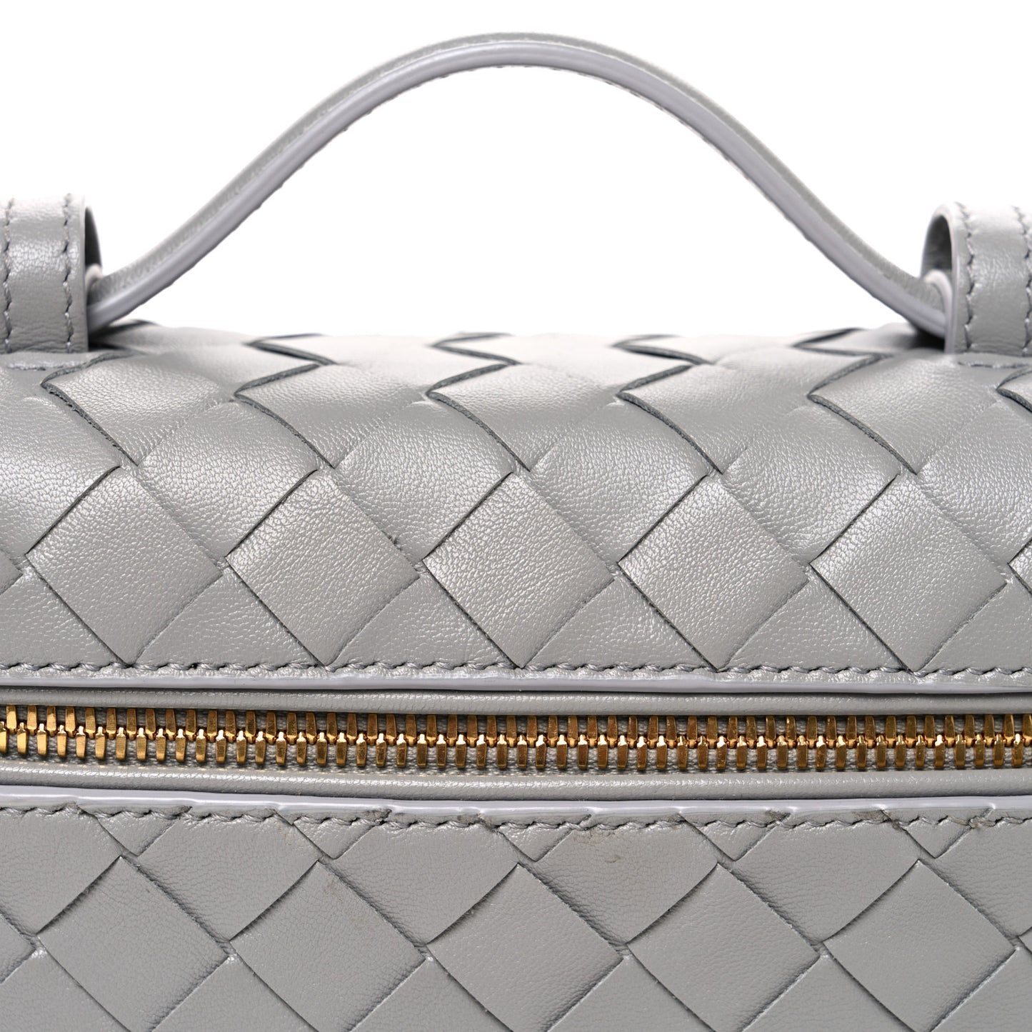 Calfskin Intrecciato Bang Bang Vanity Case Limestone
