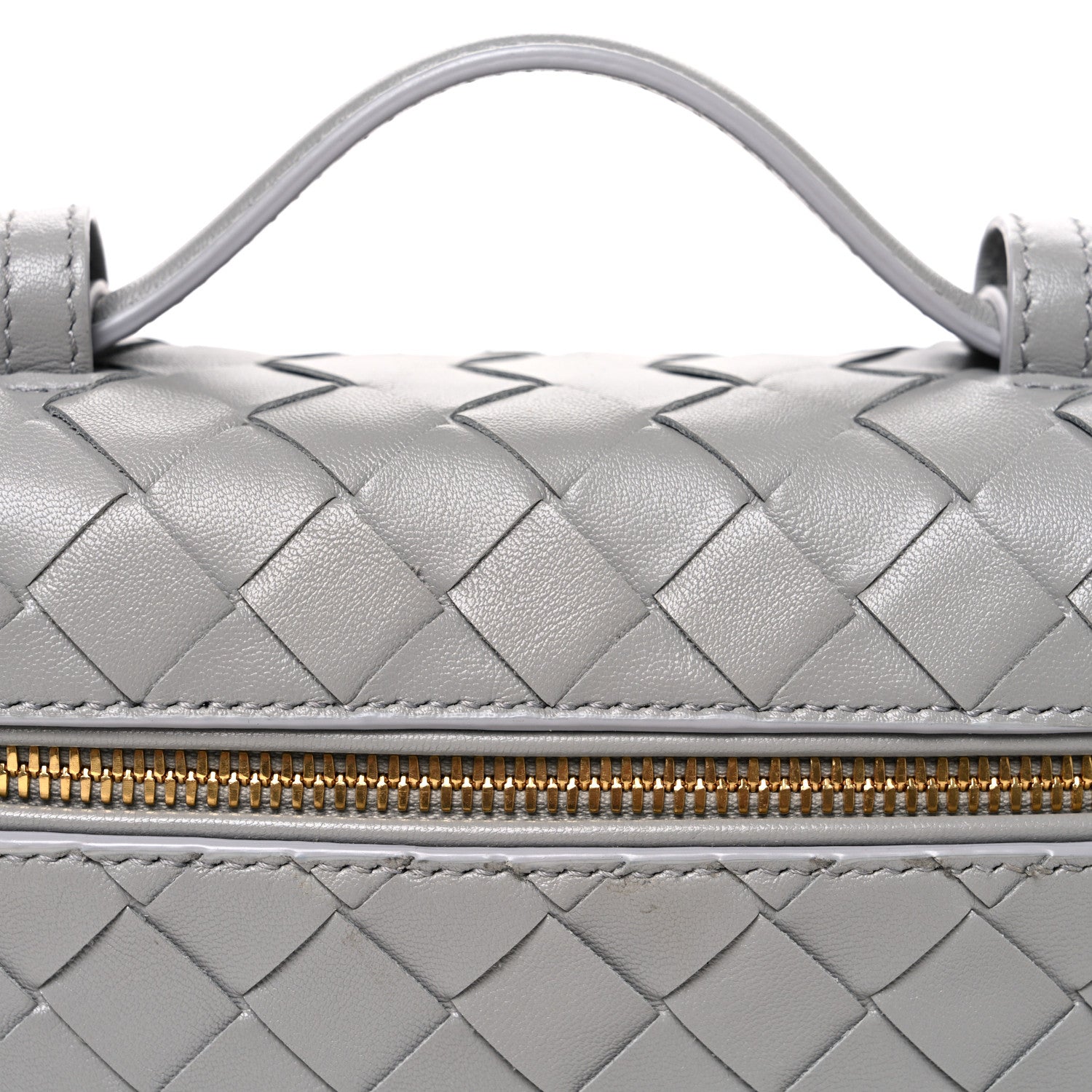 Bottega Veneta Calfskin Intrecciato Bang Bang Vanity Case Limestone 9 of 11