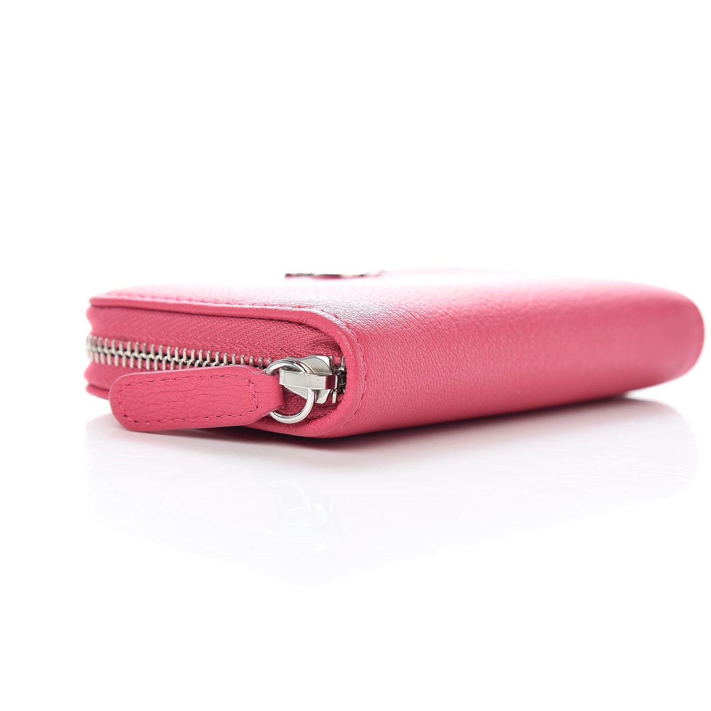 Goatskin Zip Coin Purse Fuchsia