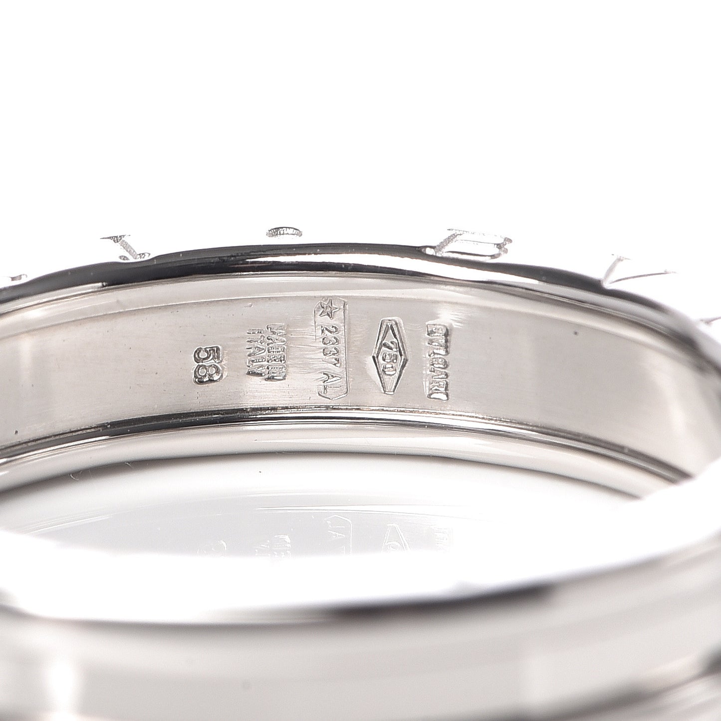 18K White Gold B.Zero1 One-Band Ring 58 8.5