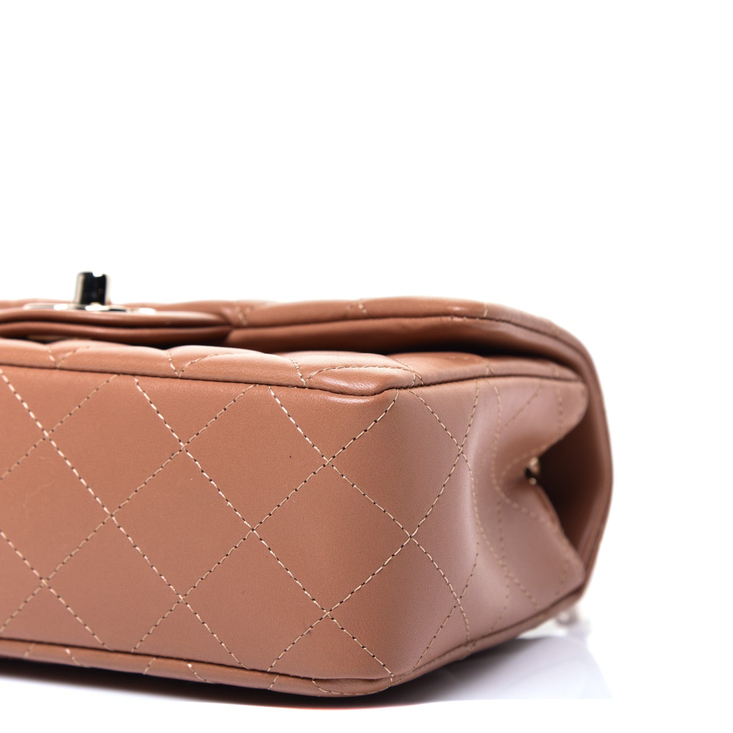 Chanel Lambskin Quilted Mini Rectangular Flap Brown 6 of 11