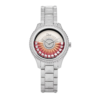Christian Dior Stainless Steel Diamond Bezel Mother of Pearl 36mm Dior VIII Bal Plisse Ruban Automatic Watch 1 of 5