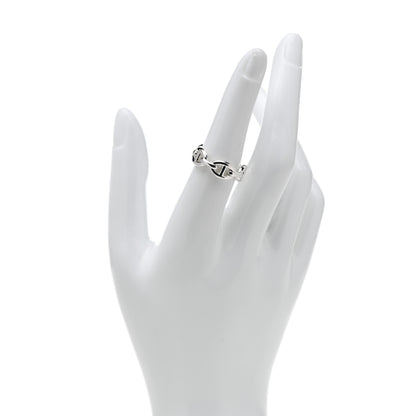 Hermes Sterling Silver PM Chaine d'Ancre Enchainee Band Ring 54 6.75 2 of 7
