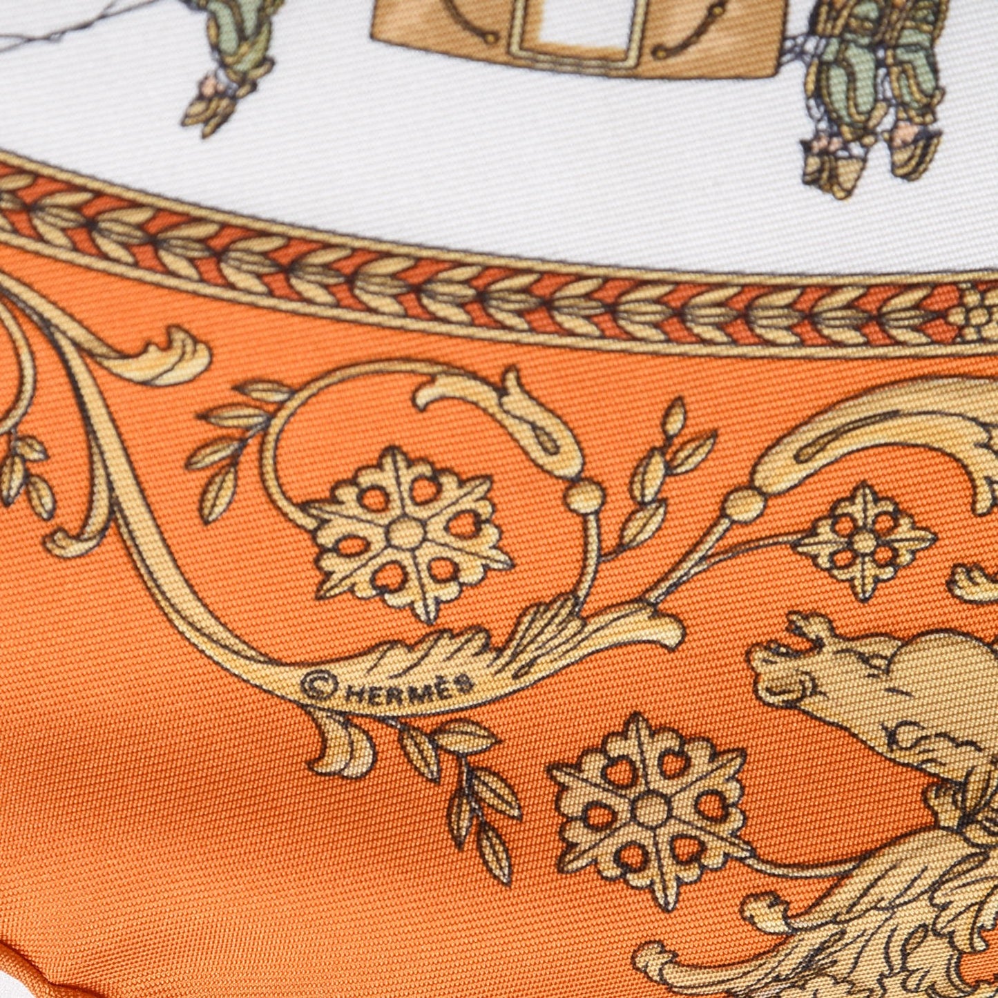 Silk La Promenade De Longchamps Pocket Square Scarf