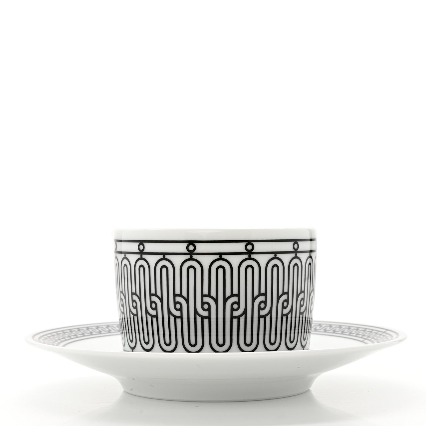 Porcelain H Deco Breakfast Cup and Saucer