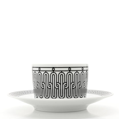 Hermes Porcelain H Deco Breakfast Cup and Saucer 3 of 12