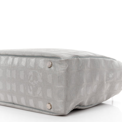 Chanel Metallic Nylon Small Travel Tote Silver 11 of 12