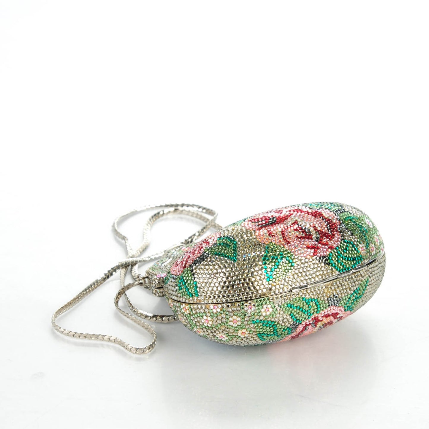 Swarovski Crystal Floral Miniaudiere Clutch