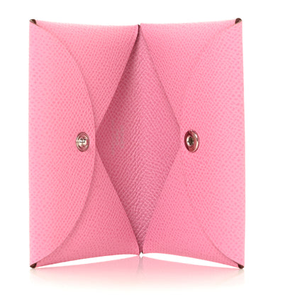 Hermes Epsom Calvi Card Case 5P Pink 5 of 8