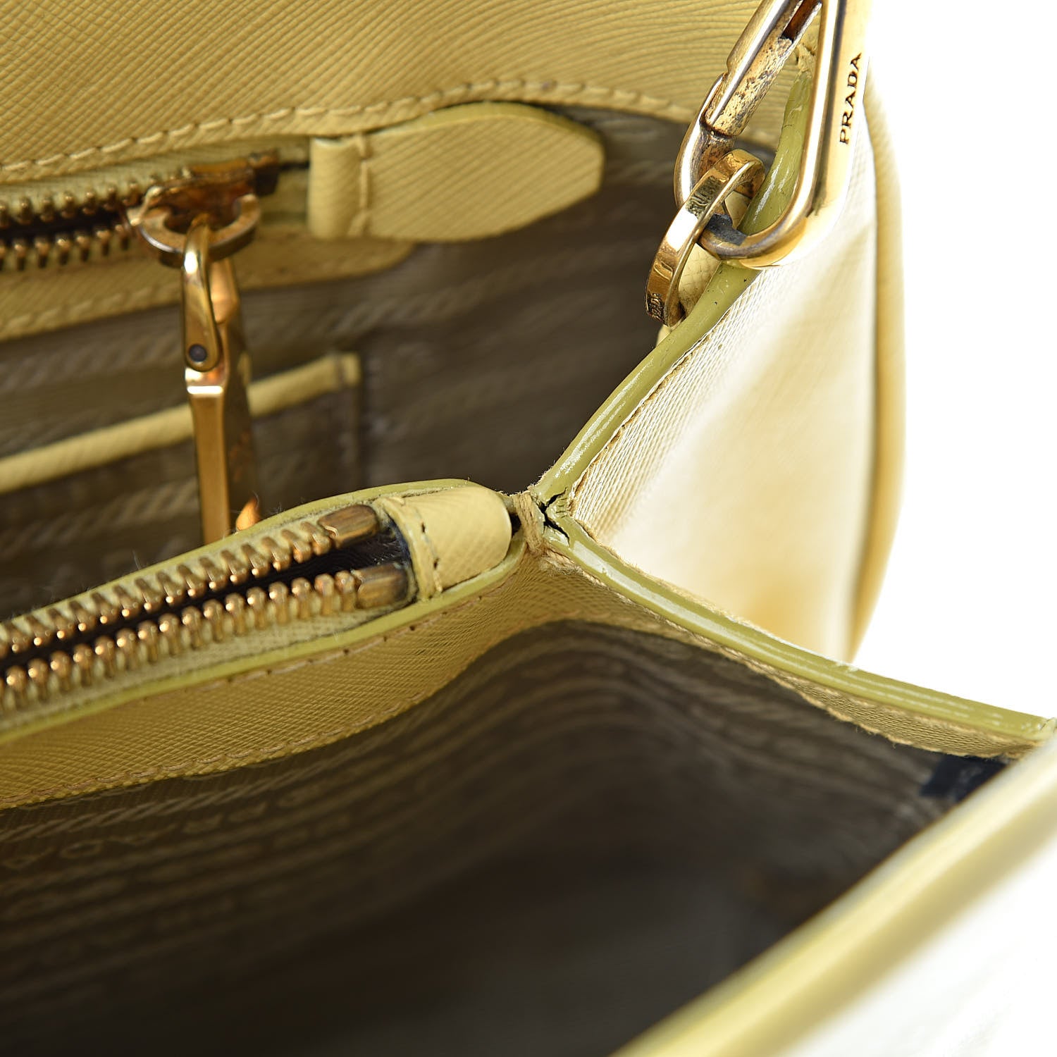 Prada Saffiano Lux Large Open Promenade Tote Ginestra 15 of 23