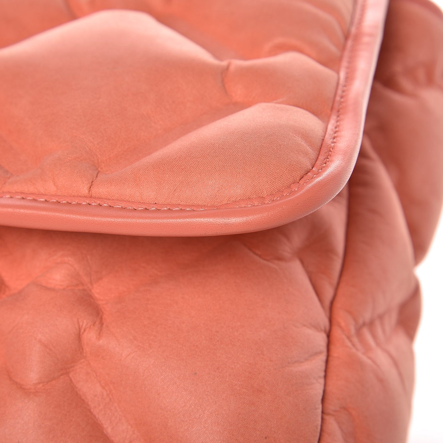 Iridescent Calfskin Quilted Large Chesterfield Flap Pink
