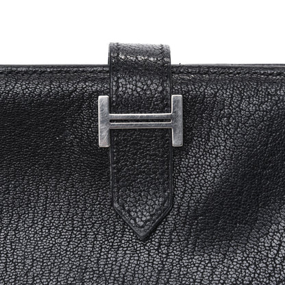 Hermes Chevre Mysore Bearn Gusset Wallet Black 14 of 19