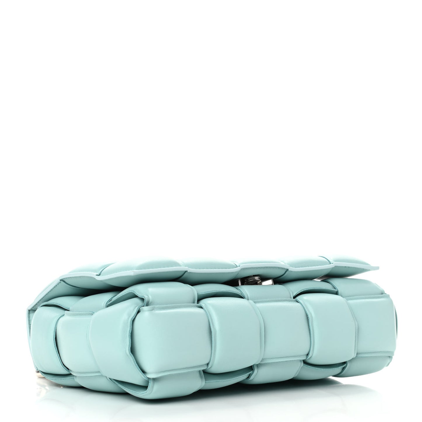 Lambskin Maxi Intreccio Padded Chain Cassette Crossbody Bag Spearmint