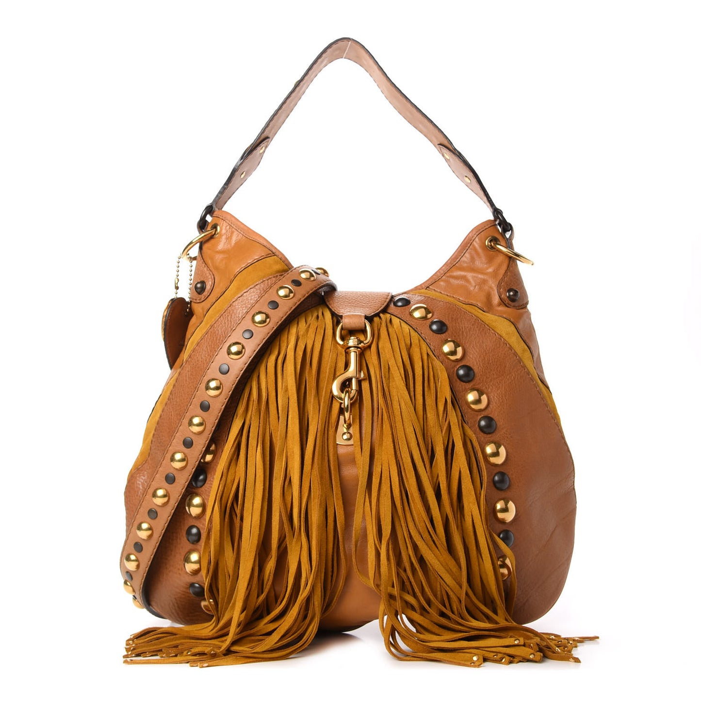 Calfskin Suede Fringe Babouska Hobo