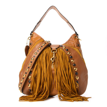 Gucci Calfskin Suede Fringe Babouska Hobo 1 of 11