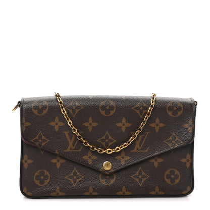 Louis Vuitton Monogram Pochette Felicie Chain Wallet Fuchsia 1 of 8