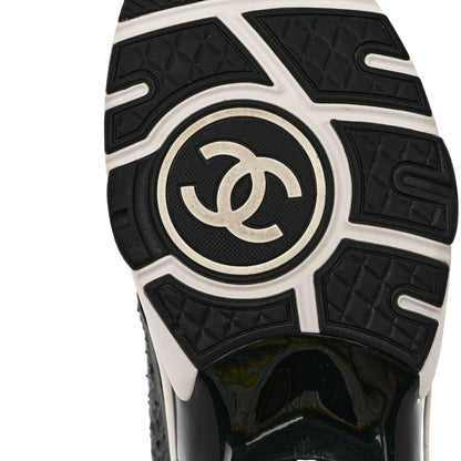 Chanel Tweed Suede Calfskin CC Sneakers 37.5 Gray Pink 8 of 10