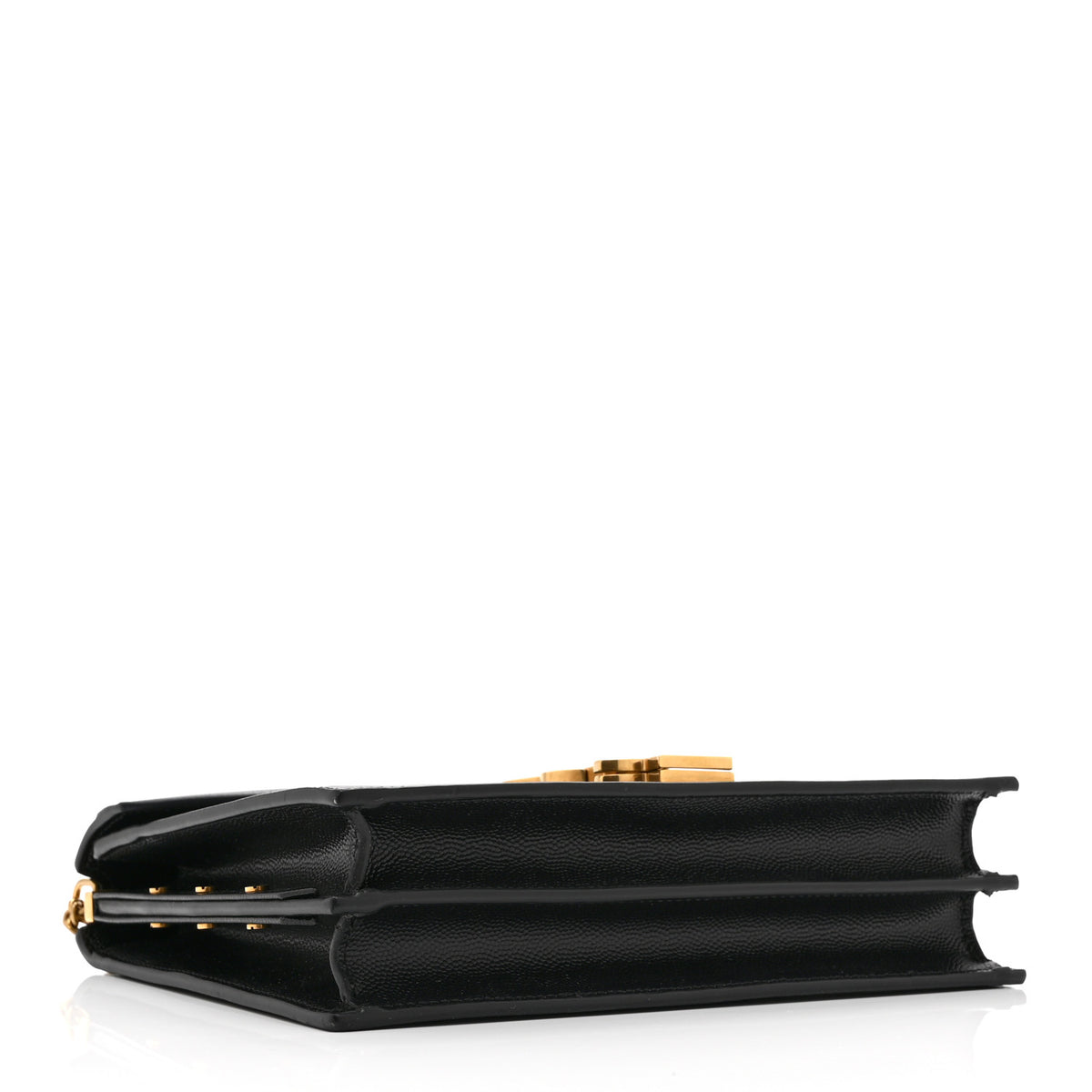 Saint Laurent Grain De Poudre Monogram Cassandra Clasp Bag Black 4 of 11