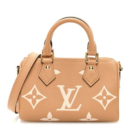 Louis Vuitton Empreinte Monogram Giant Nano Speedy Arizona Creme 1 of 8