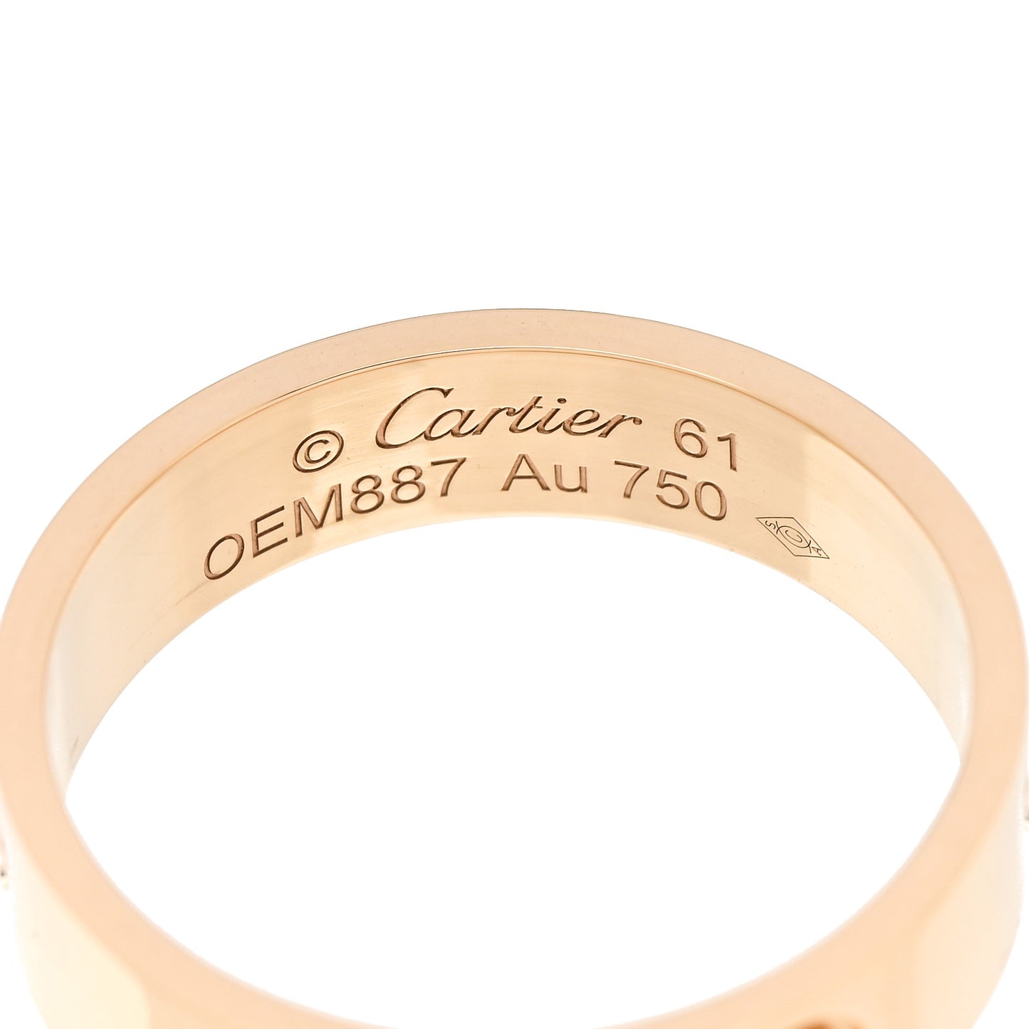 18K Yellow Gold 5.5mm LOVE Ring 61 9.5