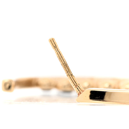 Chanel Metal Crystal CC Hoop Earrings Gold Black 4 of 6