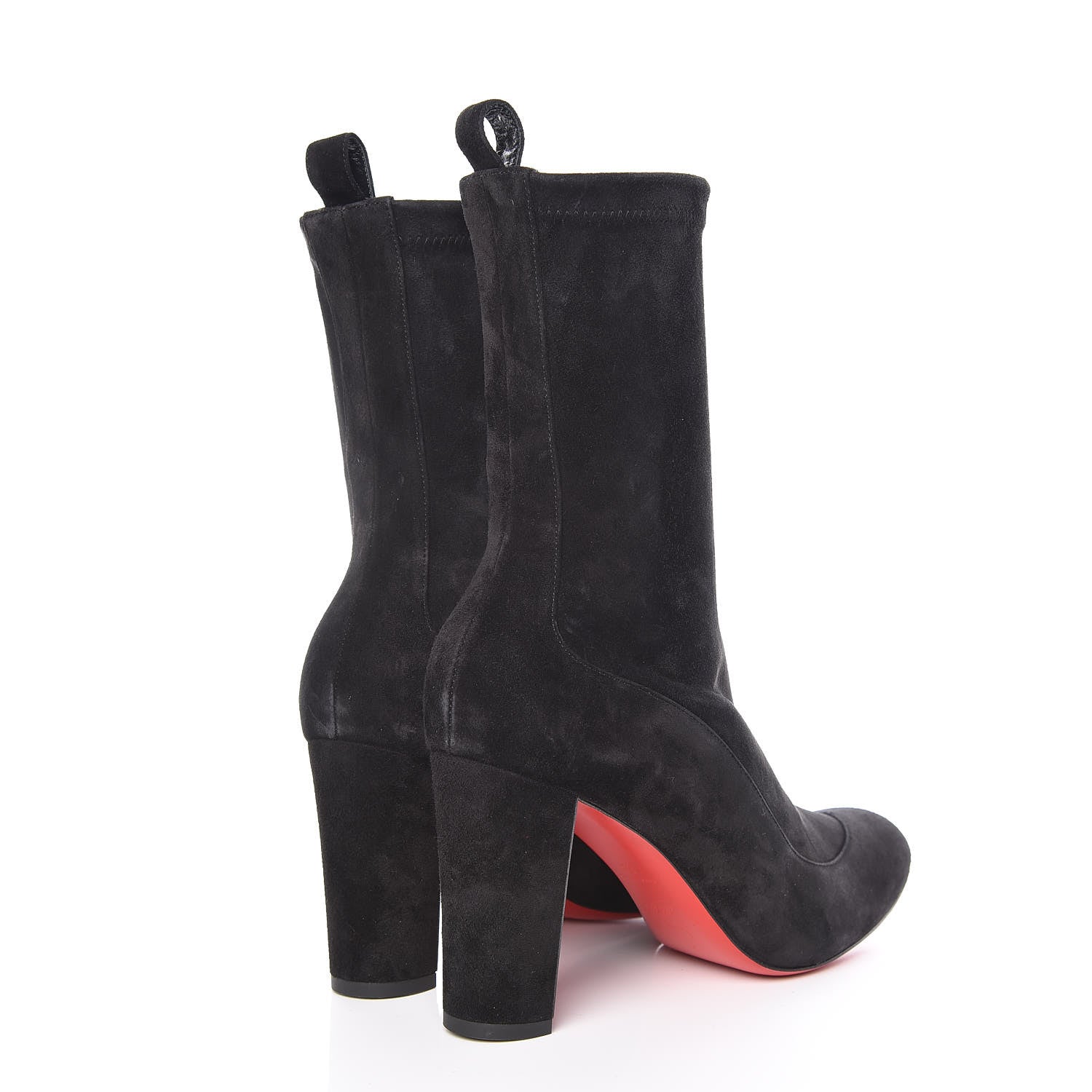 Christian Louboutin Veau Velours Stretch Gena 85 Bootie 39 Black 4 of 9