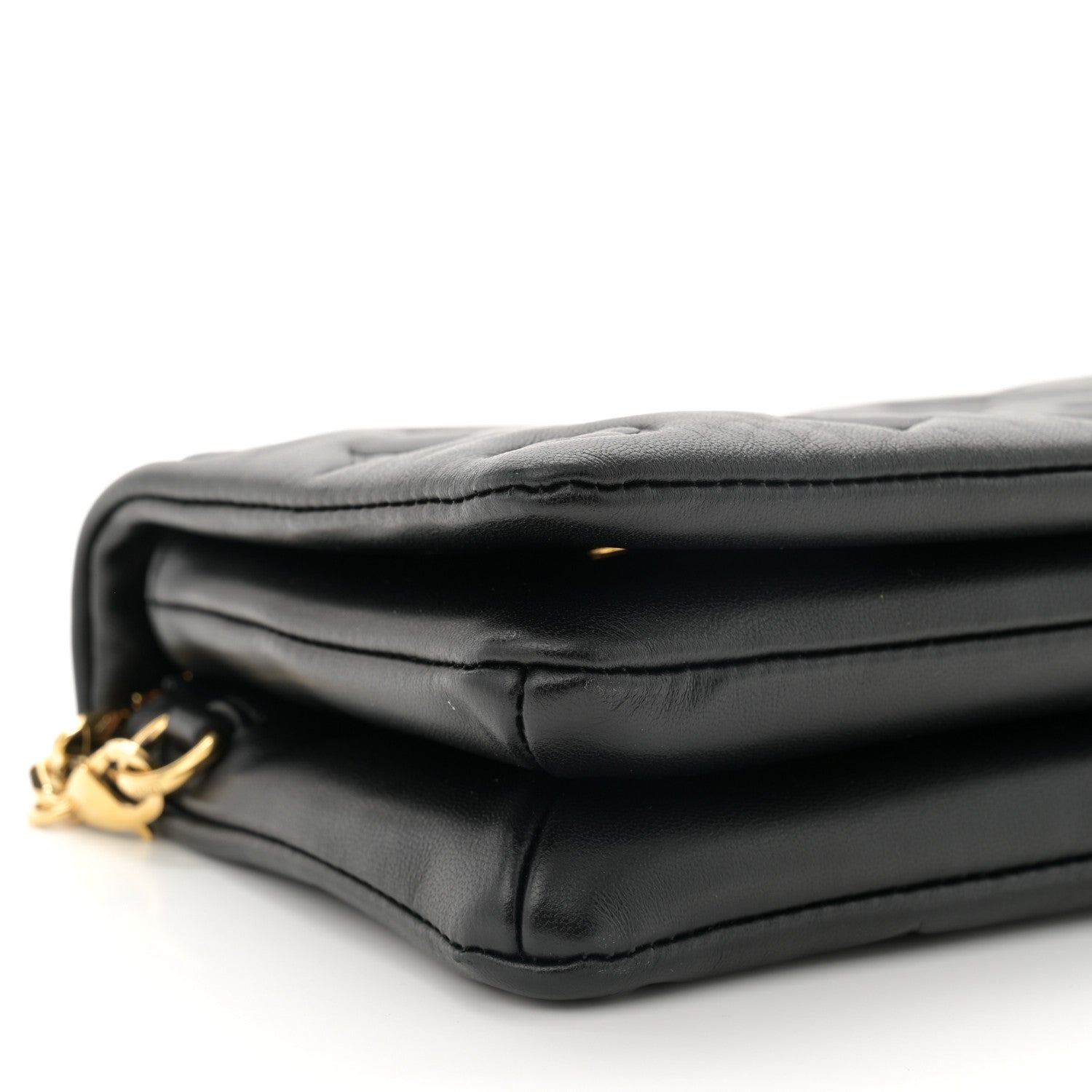 Louis Vuitton Lambskin Embossed Monogram Pochette Coussin Black 8 of 9