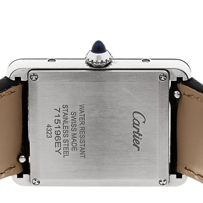 Cartier Stainless Steel Calfskin 25mm Must de Cartier Tank Quartz Watch 4 of 5