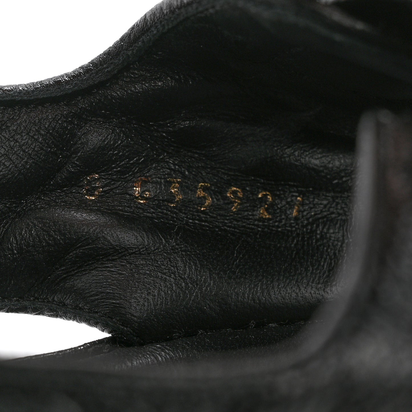 Grained Calfskin Velcro Dad Sandals 39 Black