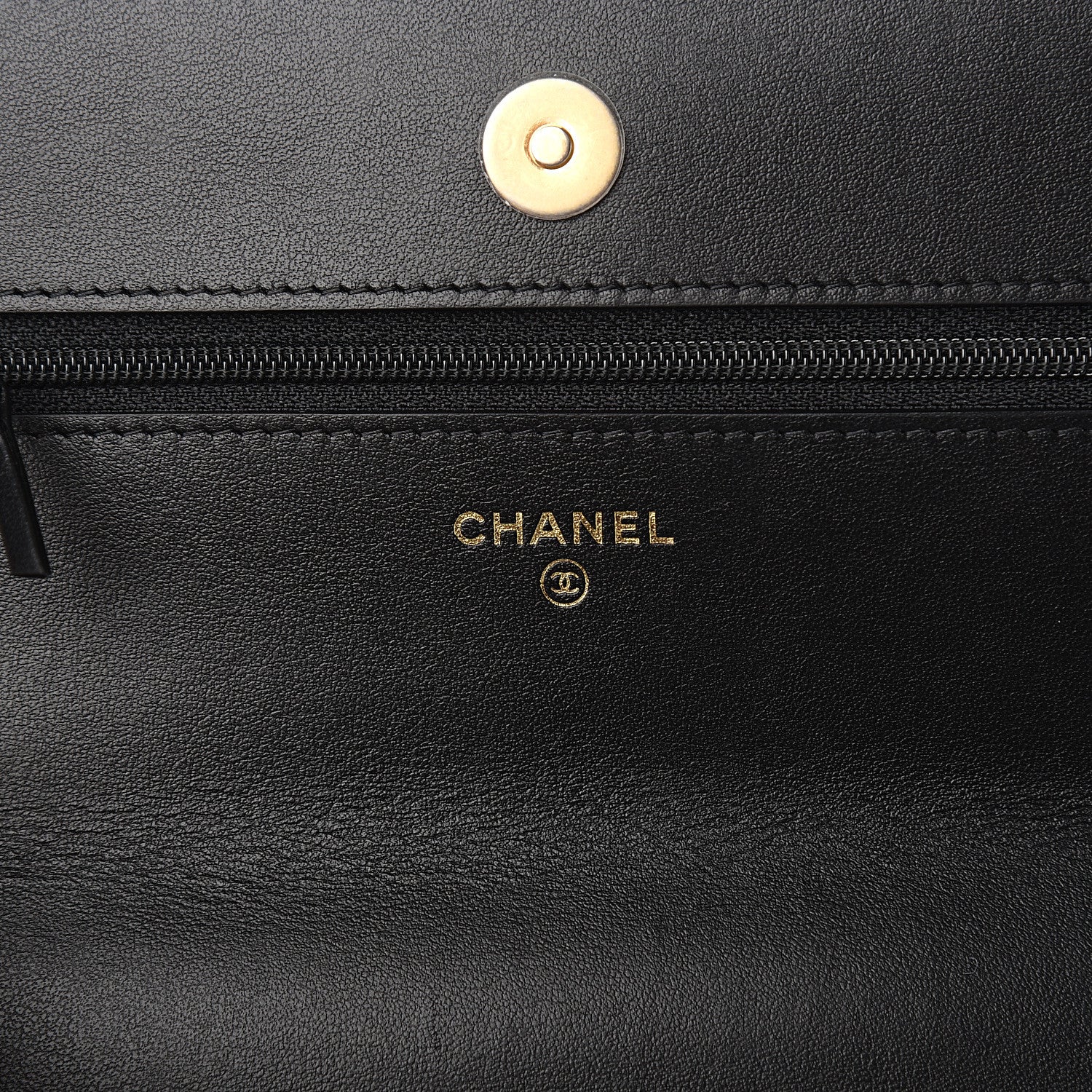 Chanel Lambskin Quilted 19 Wallet On Chain WOC Black 5 of 11