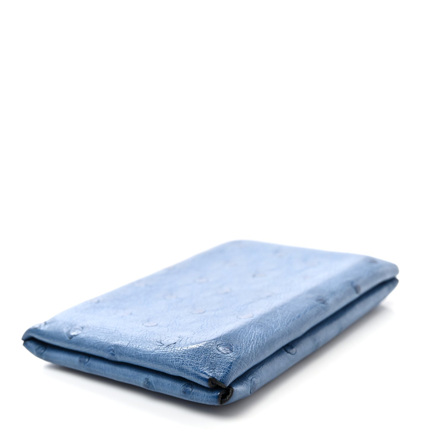 Ostrich Calvi Card Case Cobalt