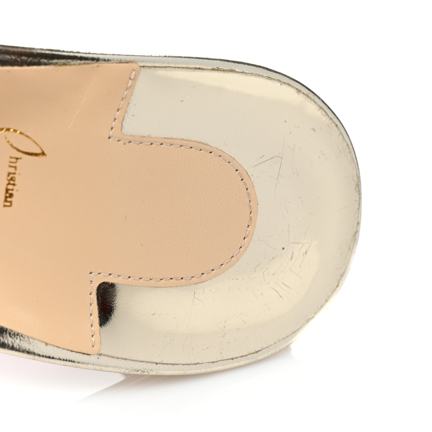 Christian Louboutin Mini Glitter PVC Specchio Optisexy 100 Pumps 40 Ivory Light Gold 7 of 8