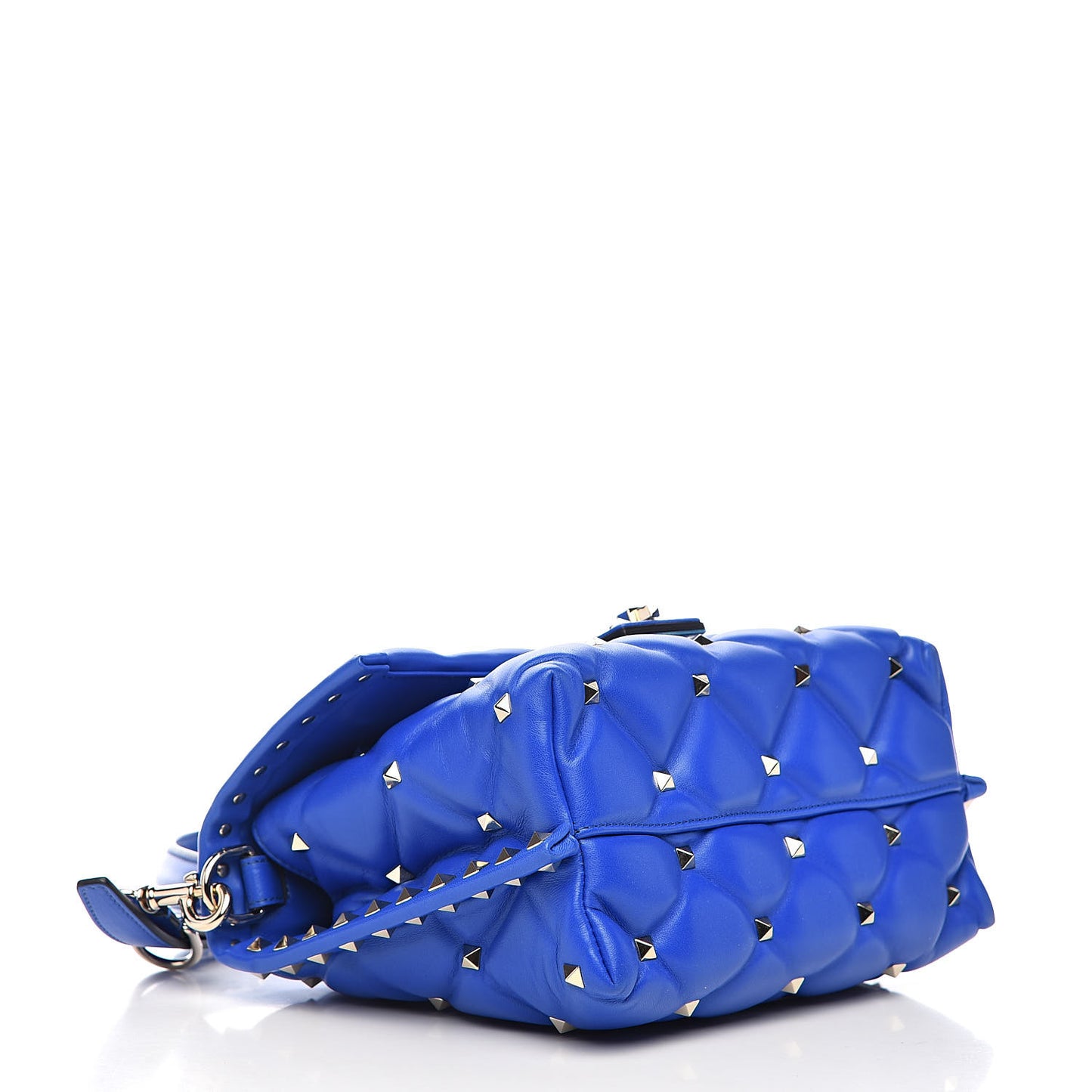 Nappa Medium Candystud Top Handle Bag Acid Blue