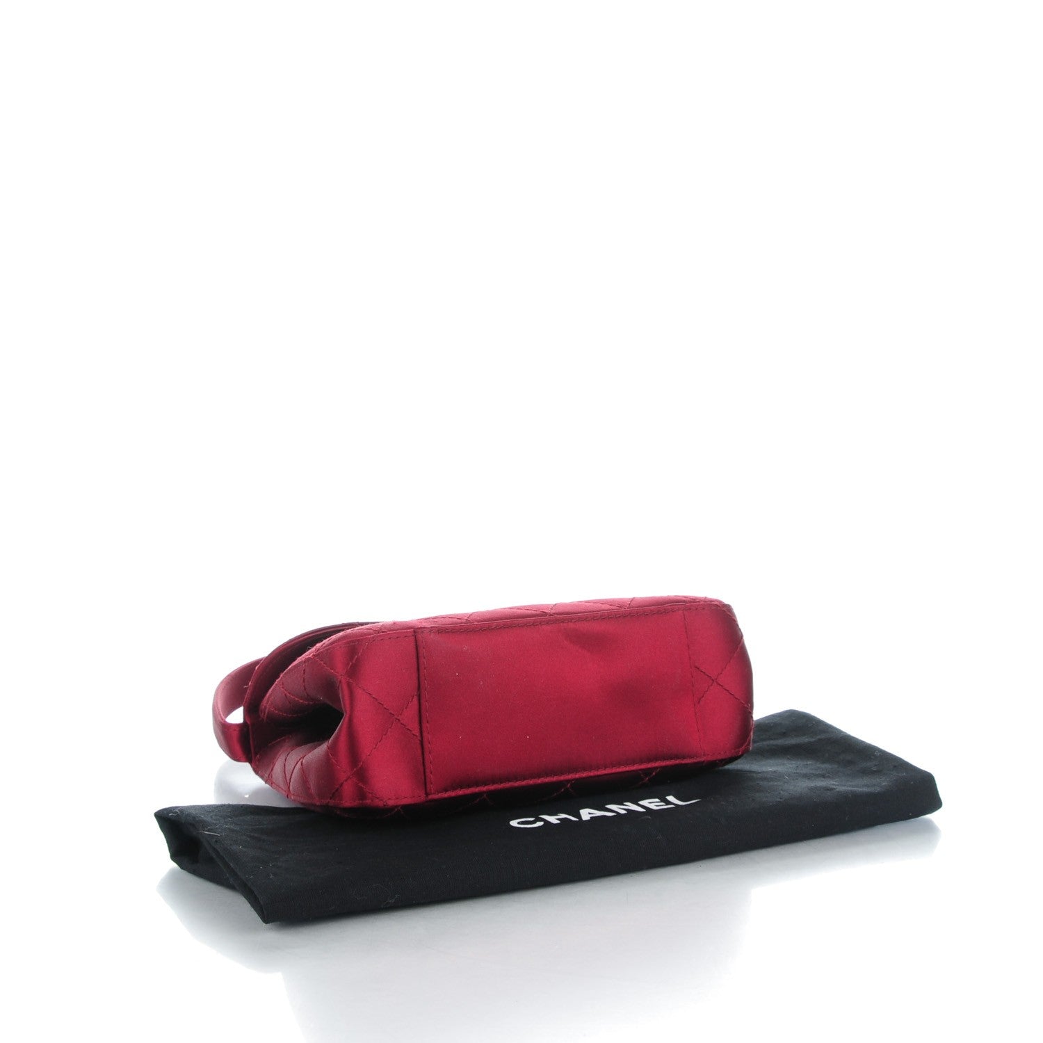 Chanel Satin Quilted Evening Bag Red 4 of 9