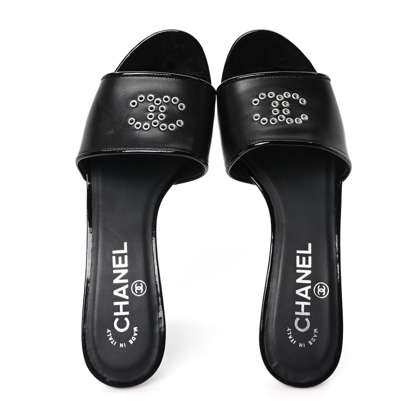 Lambskin Metallic Wedge 35.5 Black